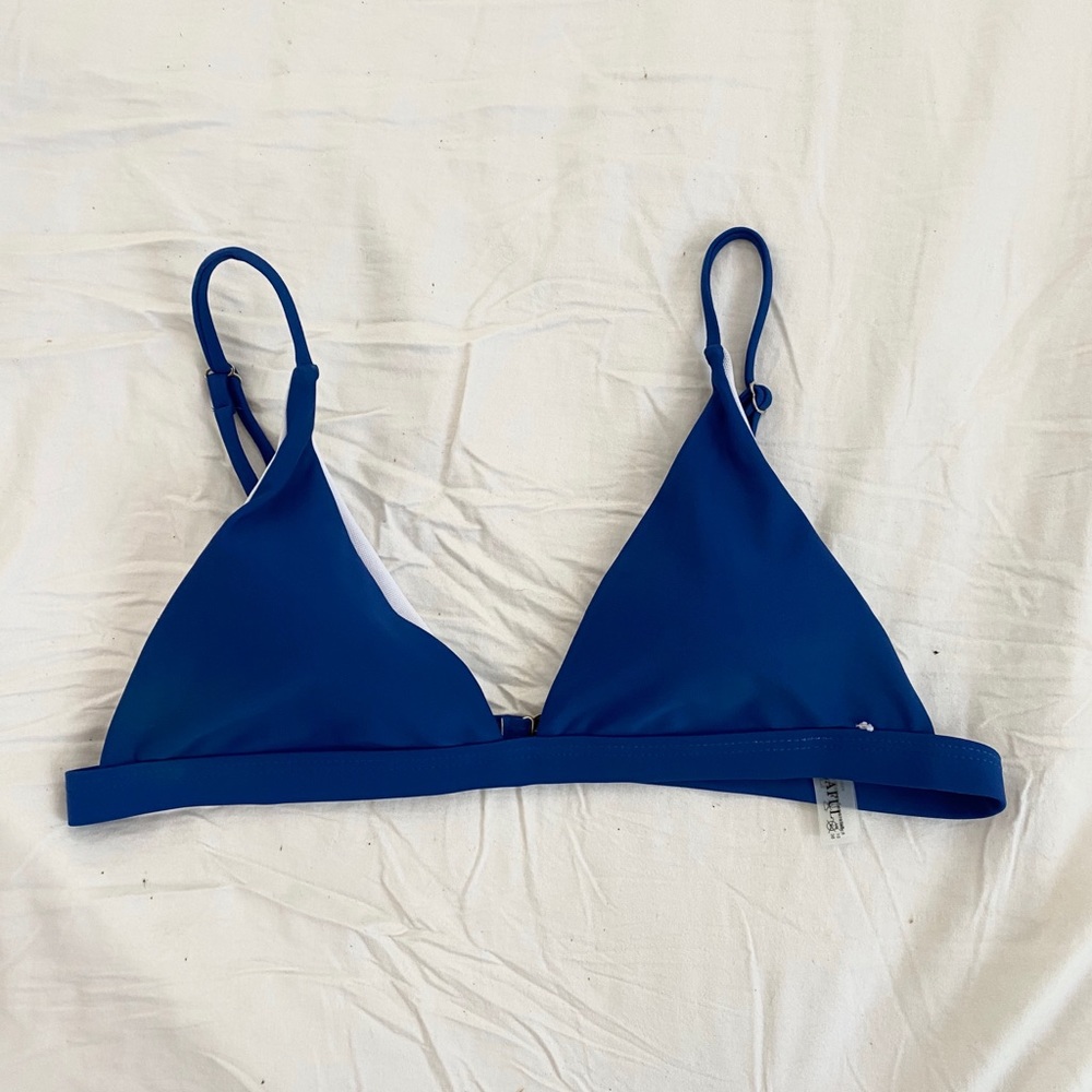 blue bikini top